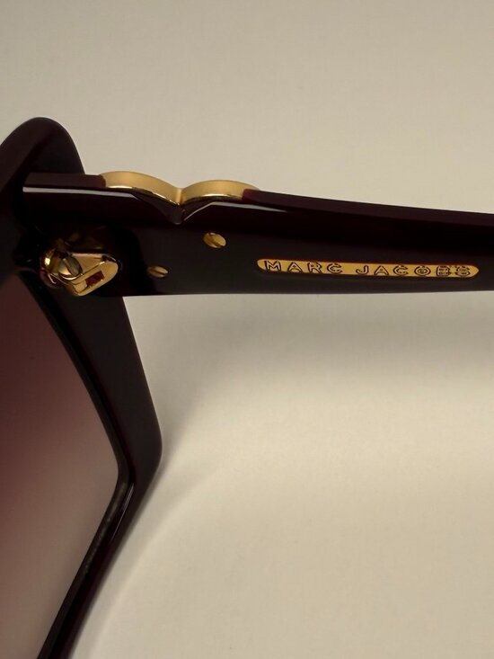MARC JACOBS BEJEWELED CAT EYE SUNGLASSES IN PURPLE main image 6